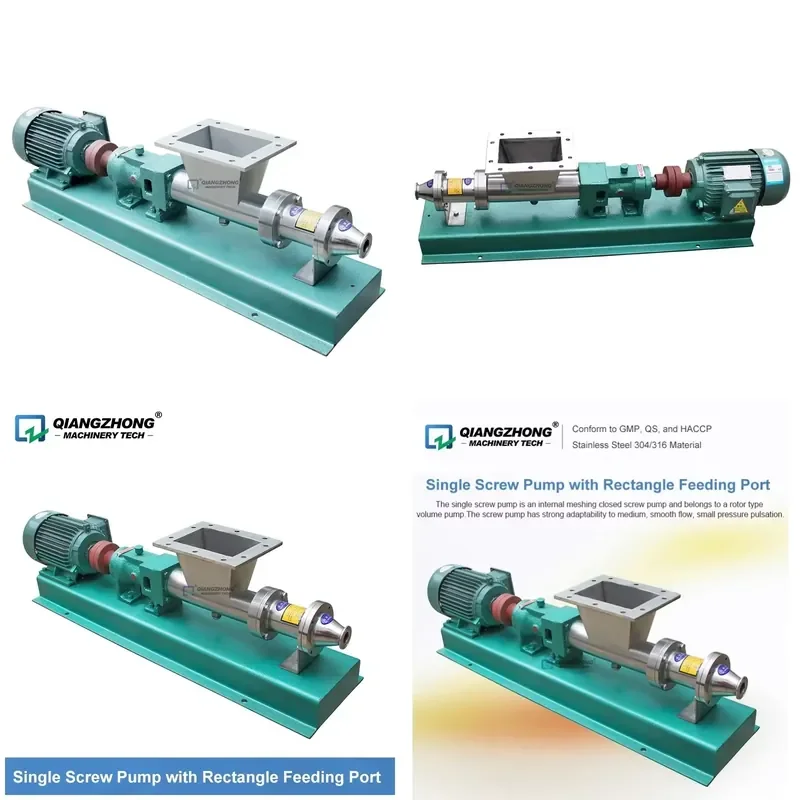 Best Selling Small Electric Helical Mono Screw Pump with Hopper for Ce Price Pump High Viscosity Pump Cement Sprayer Machine