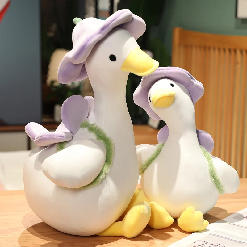 Lovely Duck Doll Flower Duck Plush Toy Stuffed Animal Plush Toy Best Gift Kawaii Plushie Toy Simulation Funny Doll