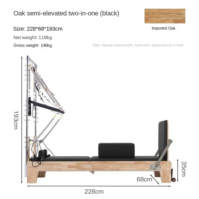 

Pilates Five Piece Set, Large Equipment, Yoga Studio, Semi Elevated Core Bed