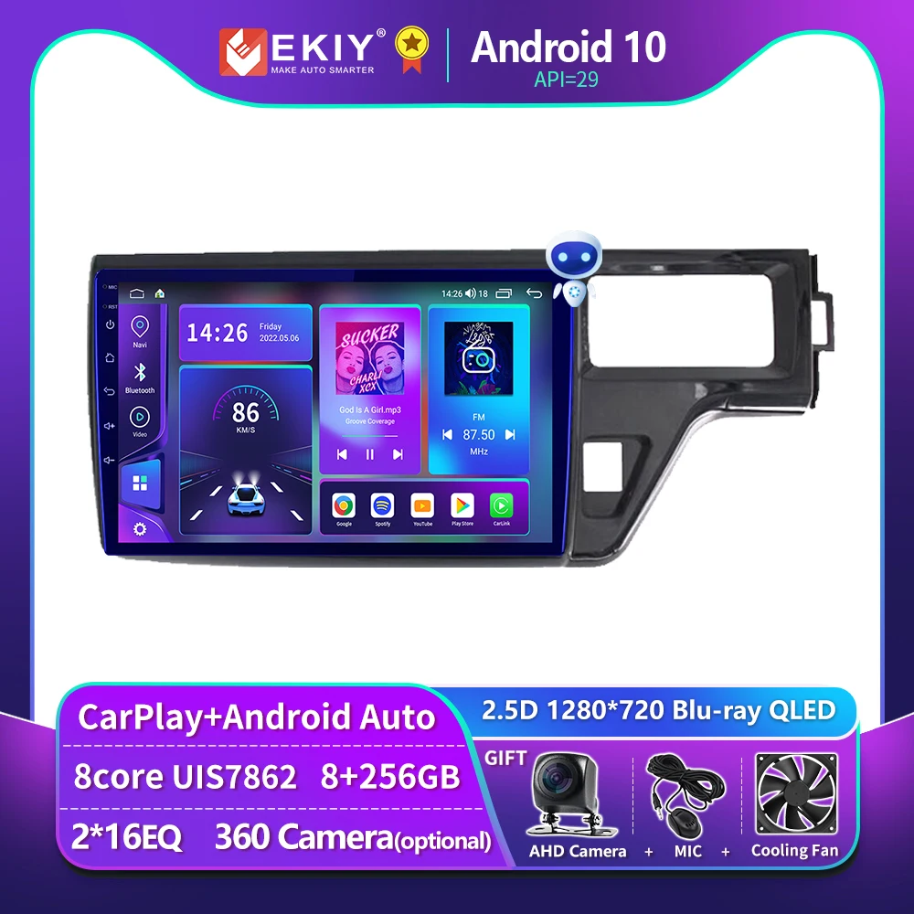 

EKIY T900 Android 10 For Honda Stepwgn 5 2015-2021 Car Radio Multimedia Blu-ray QLED System Navigation GPS Auto CarPlay 2Din DVD