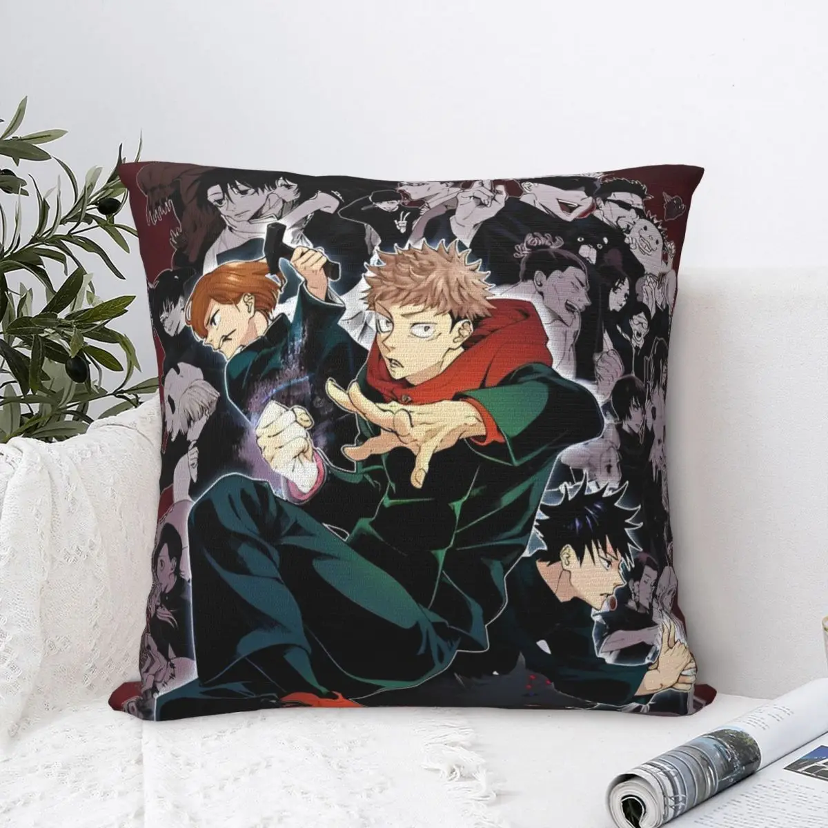 Gojo Satoru De Jujutsu Kaisen Pillow Cases Cushion Covers Awesome Polyester Decor Pillowcover for Seat 40x40cm