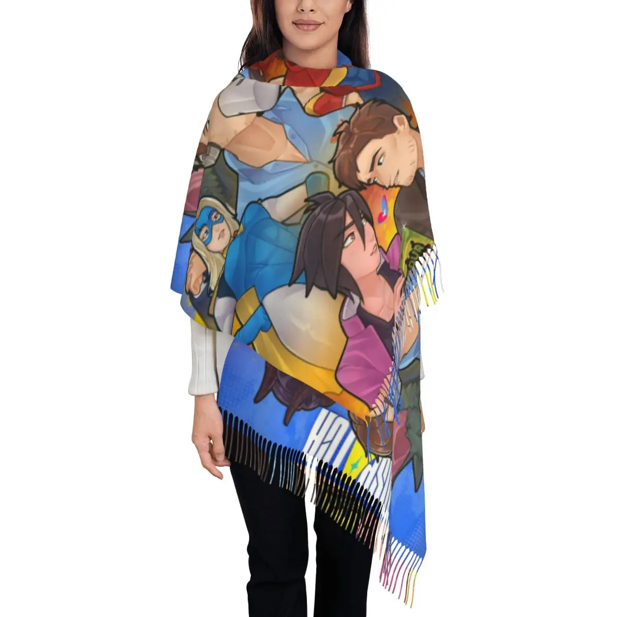 

Dispatch Invisigal Robert Shawl Wraps женский зимний длинный мягкий шарф супергерой игры шейный платок шаль шарфы