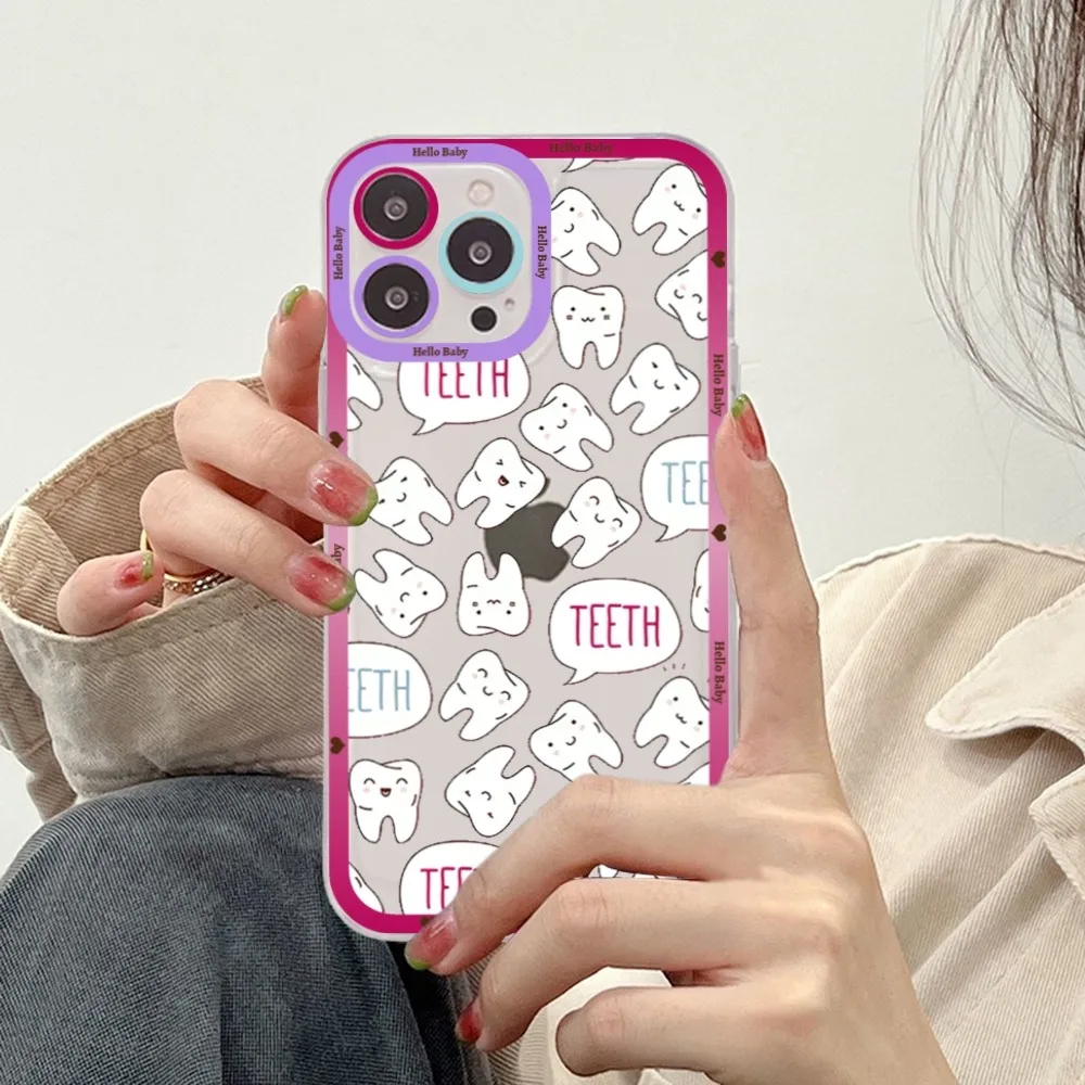 Dentist Tooth Phone Case For iPhone 15 14 13 12 11 Pro Max XS X XR Mini Protective Cover