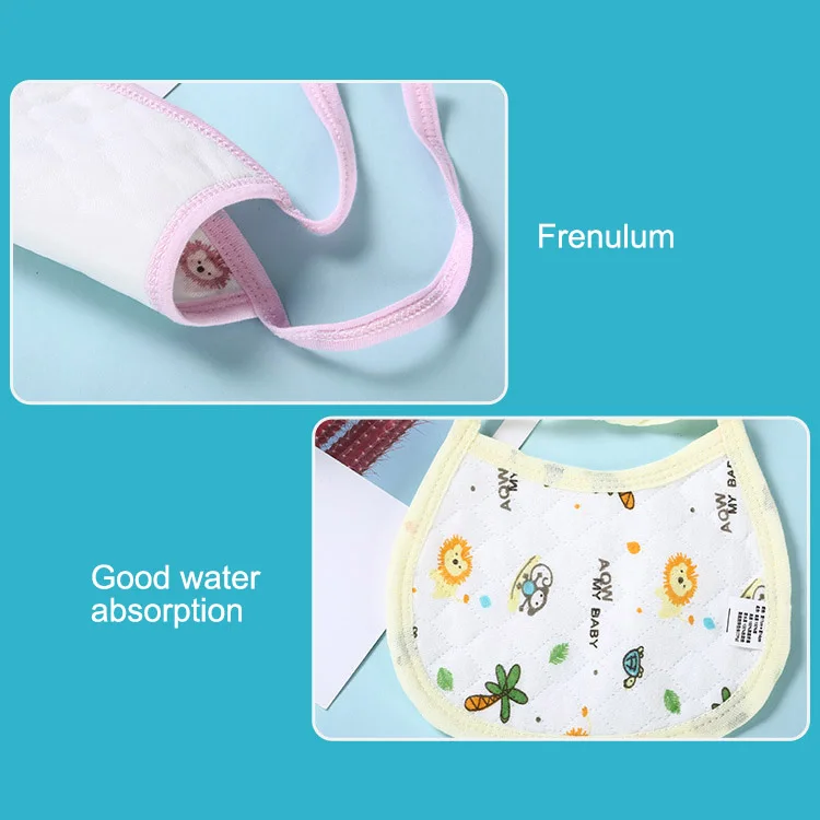 Cotton Baby Bibs Newborn Infants Cartoon Printing Burp Cloths Saliva Towel for Baby Boys Girls Accessories Clothing