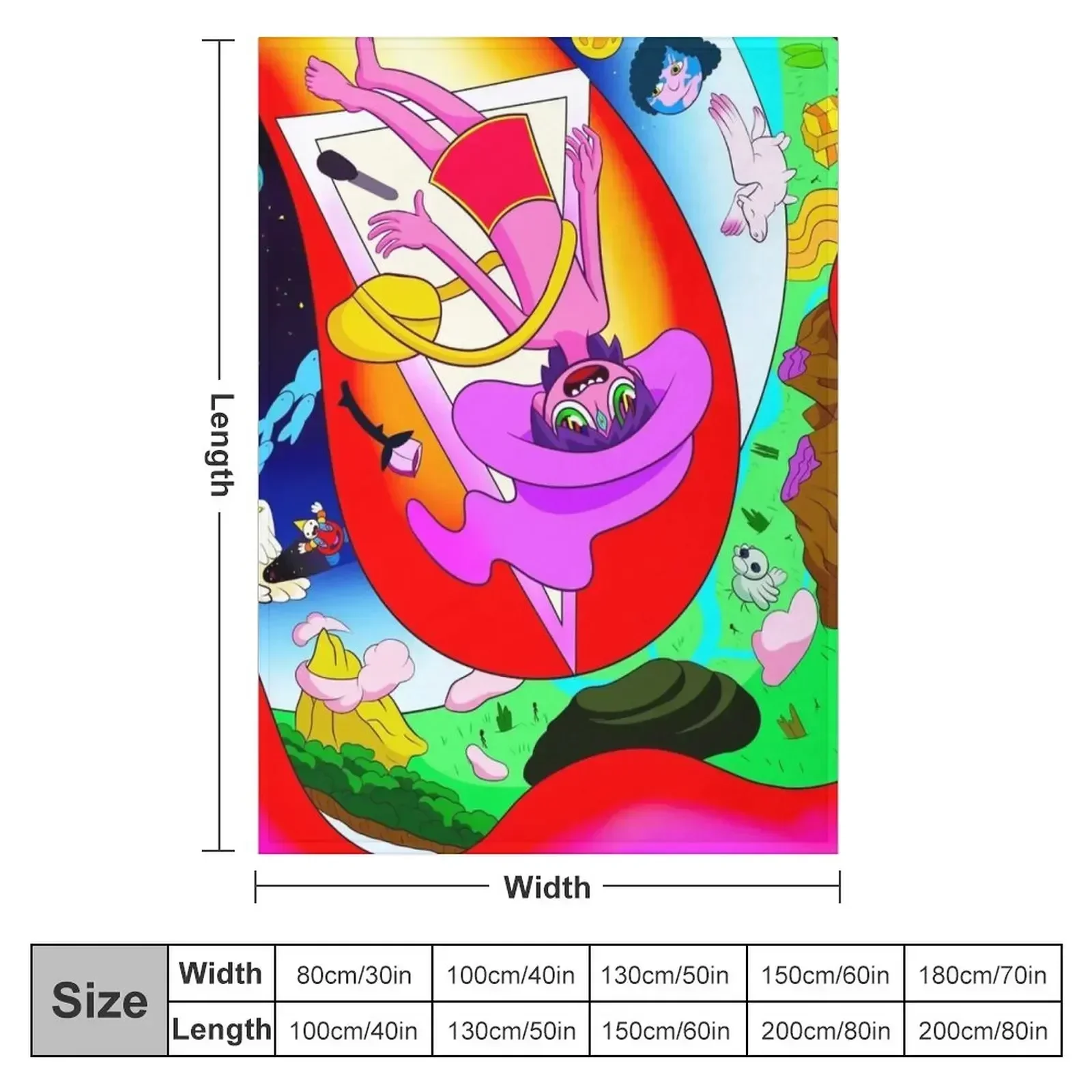 The Midnight Gospel Awesome Trippy Background Throw Blanket couch cozy soft plush fuzzy picnic outdoor blanket
