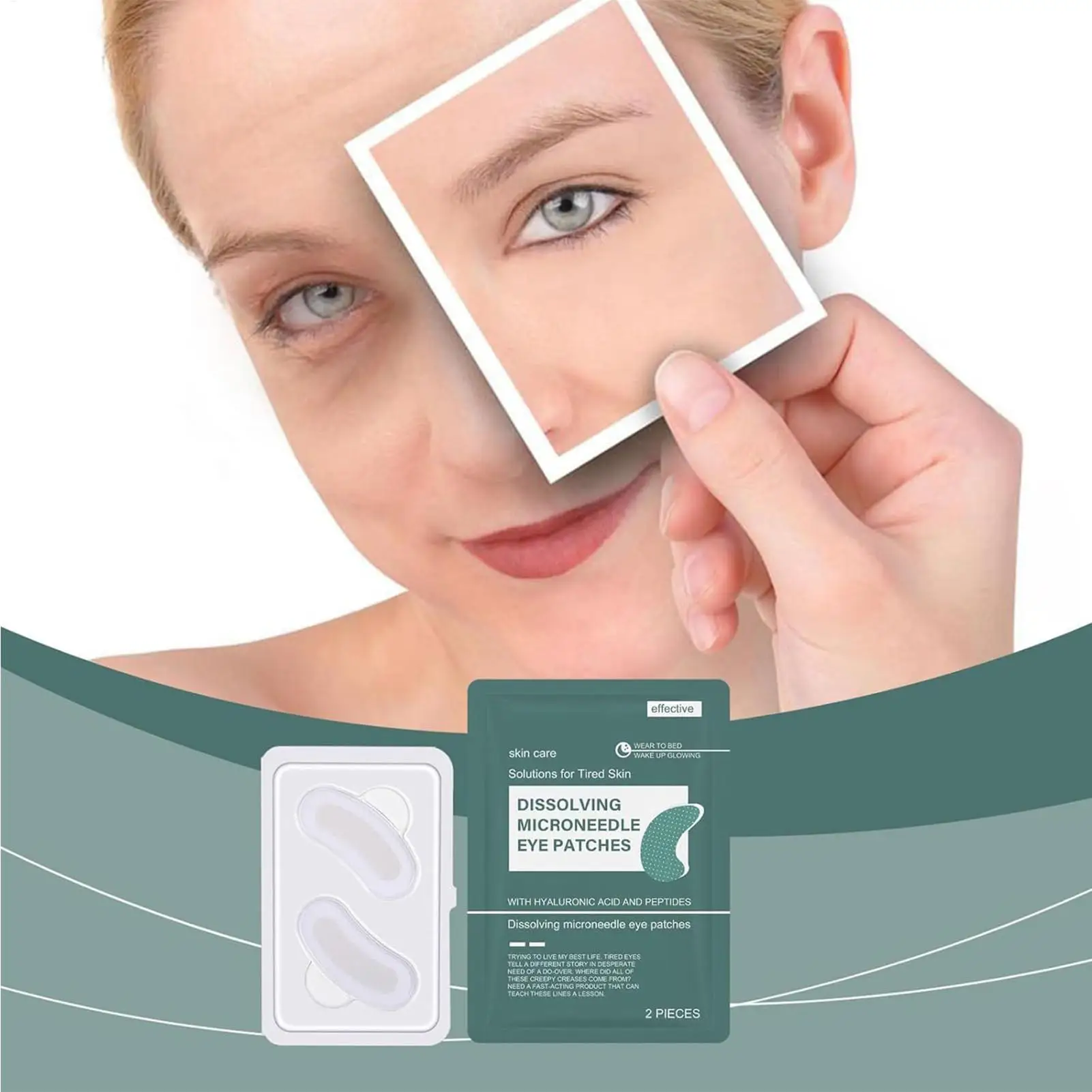 1set Under Eye Cover Comfortable Stick Eye Patches Cooling Hydrating Pads For Dark Circles Care Fine Lines Removal Moisturizing