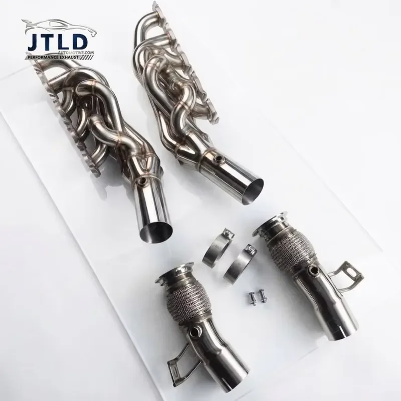 Equal Length Exhaust Manifold Long Tube Headers for R8 V10 5.2L Lamborghini Huracan LP610 LP580 Gallardo LP560 5-1 Turbo