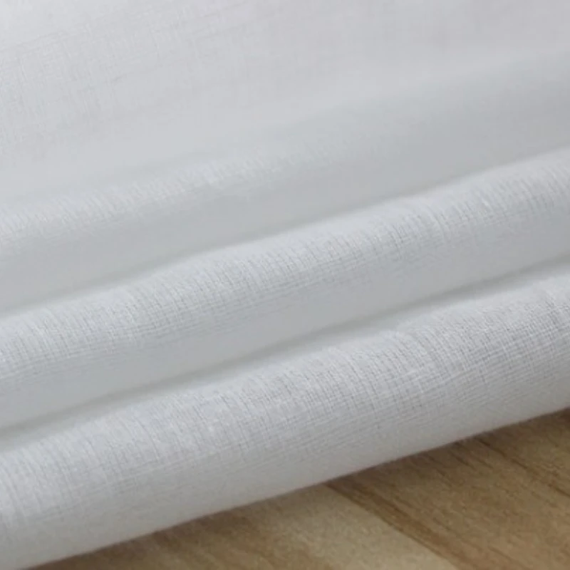 3/5/10M Plain White Cotton Lining Fabric Material Cotton Voile Fabric Thin Gauze For Curtain Lining, 140cm Wide