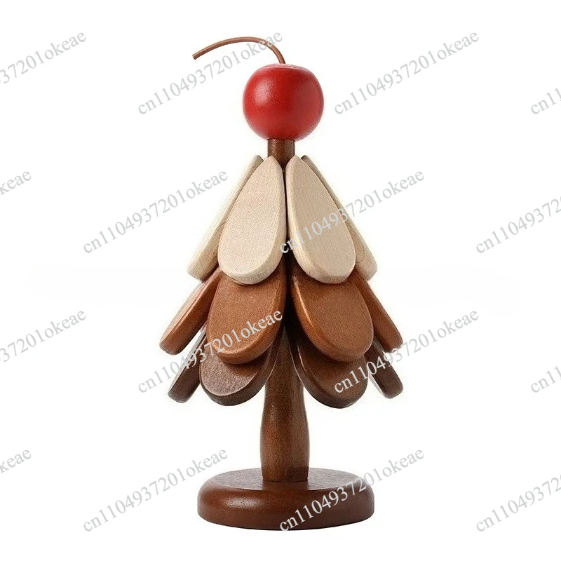 Wooden Trivets for Hot Dishes Folding Tree Shape Black Walnut Table Mat Holders Heat Insulated Pad Set Coasters for Pots