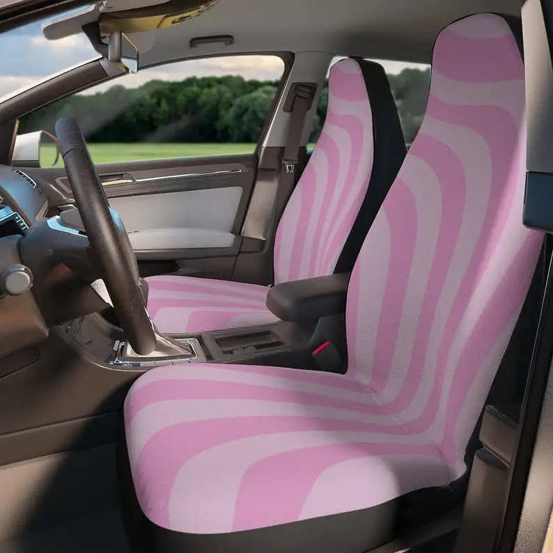 Pink Y2K Trippy Car Seat Covers | Custom