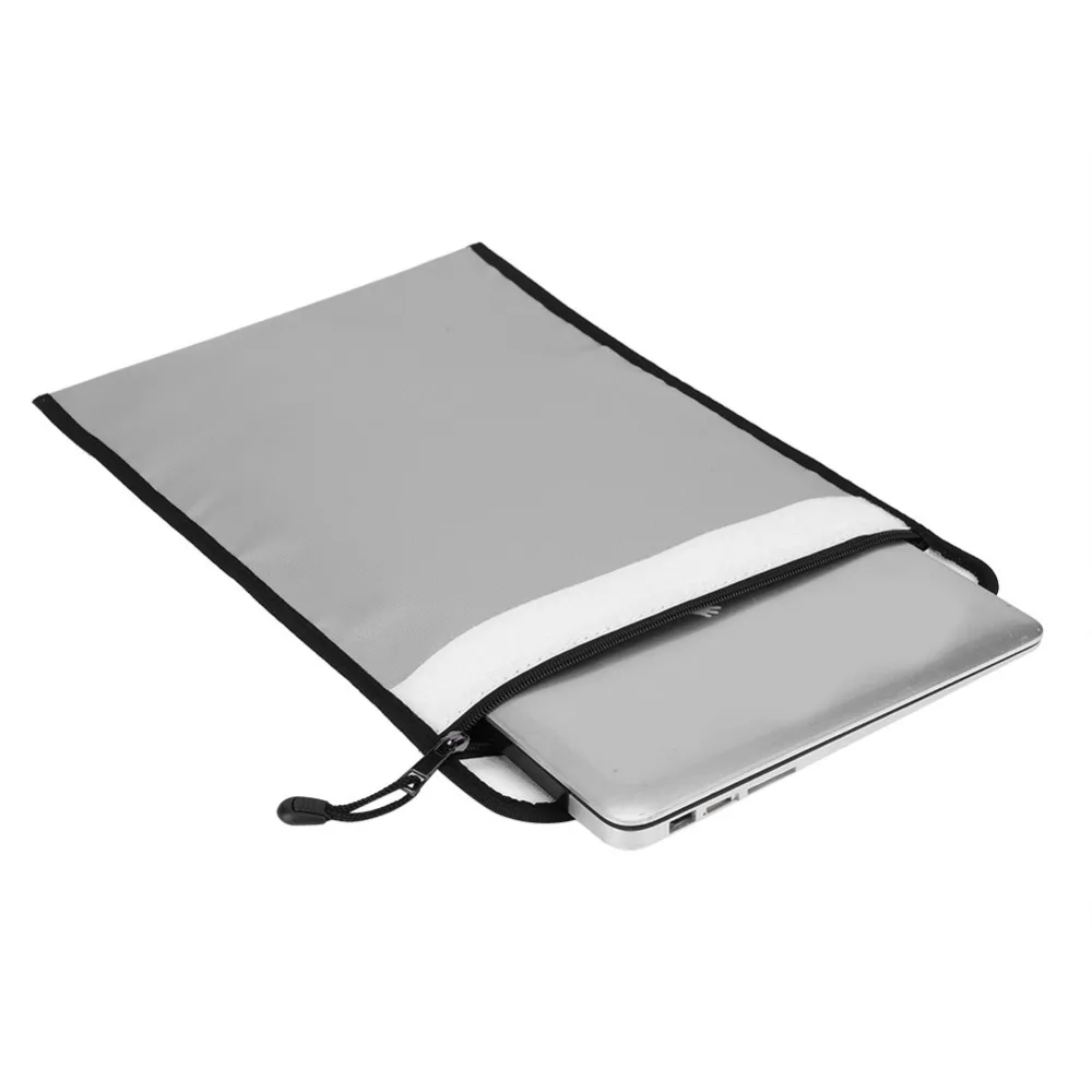 Waterproof Fireproof Document Bag Silver Envolope Design Document Envelope Zipper Closure Safety Fireproof Pouch File Storage