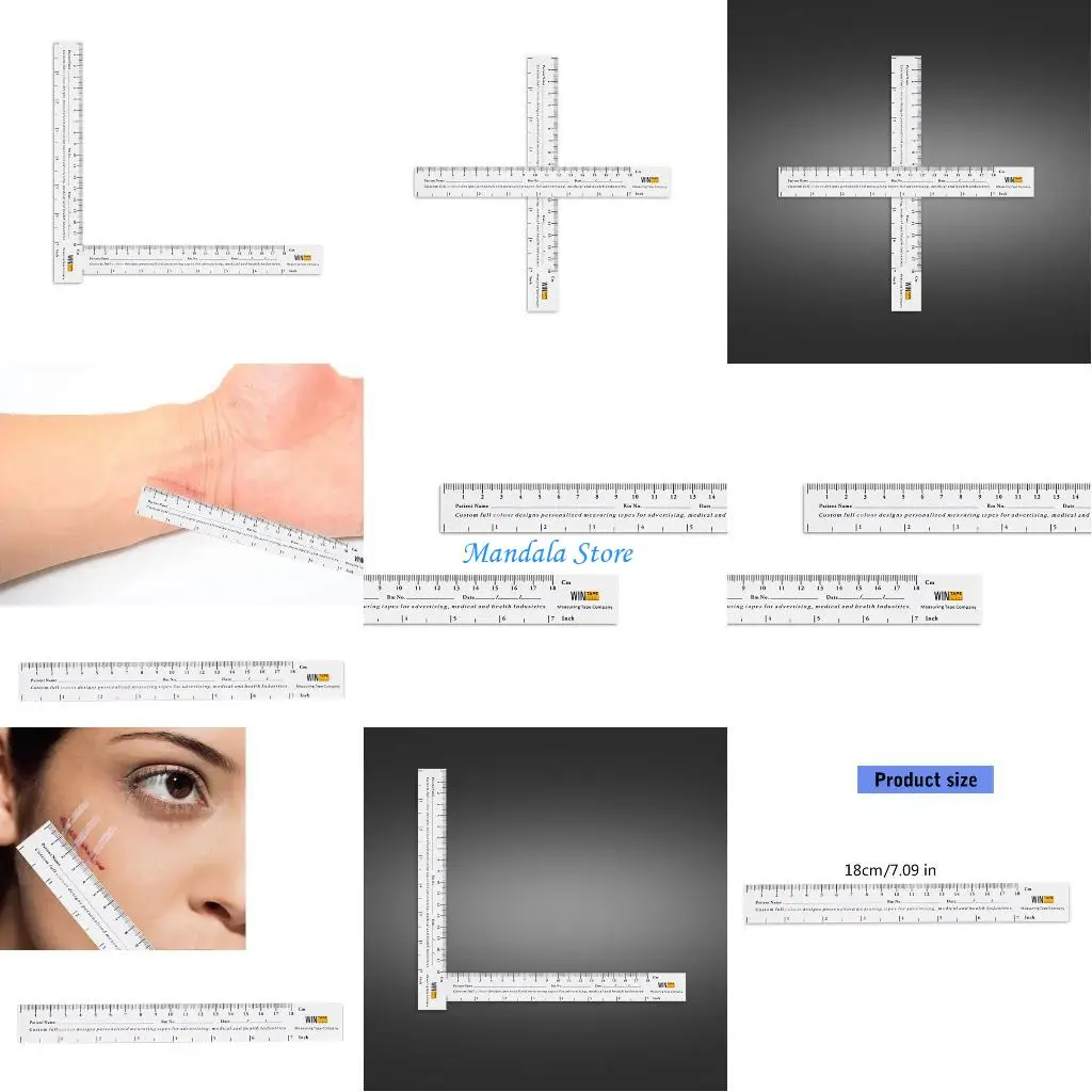 

U2JC 18cm Paper Wound Measurement Rulers 150Pcs Disposable Paper Tape Measure Waterproof Design For Accurate Assessments