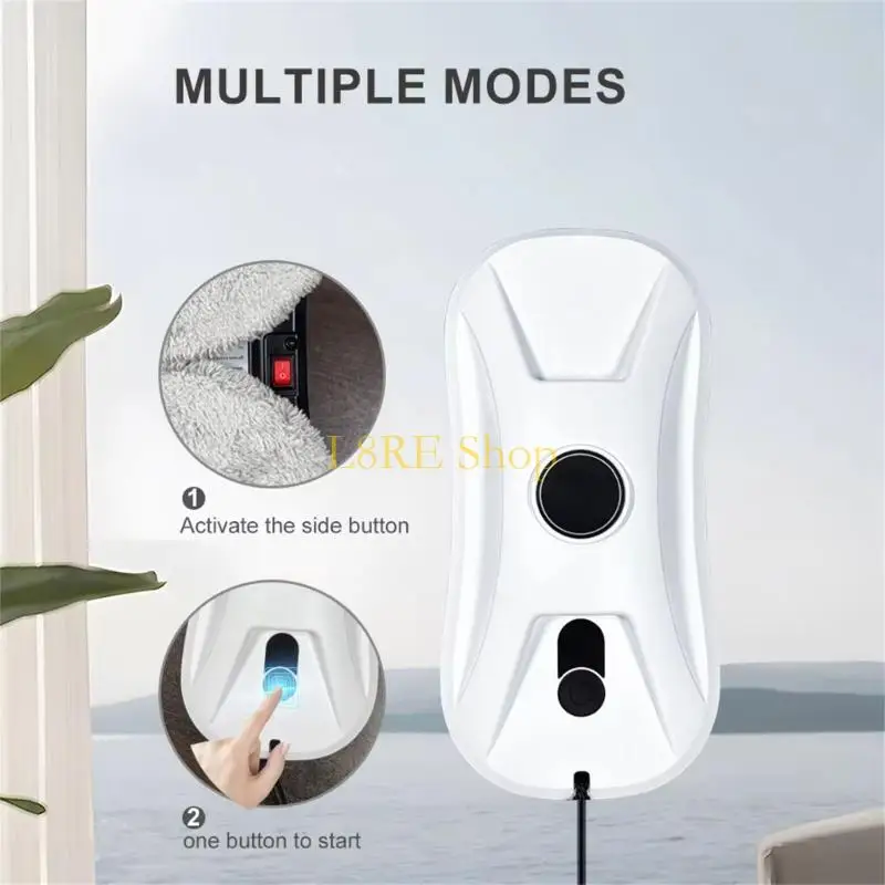 강력하고 철저한 유리 유지 보수에 적합한 강력한 흡입 및 다중 모드를 갖춘 L8RE 소형 창 청소 장치