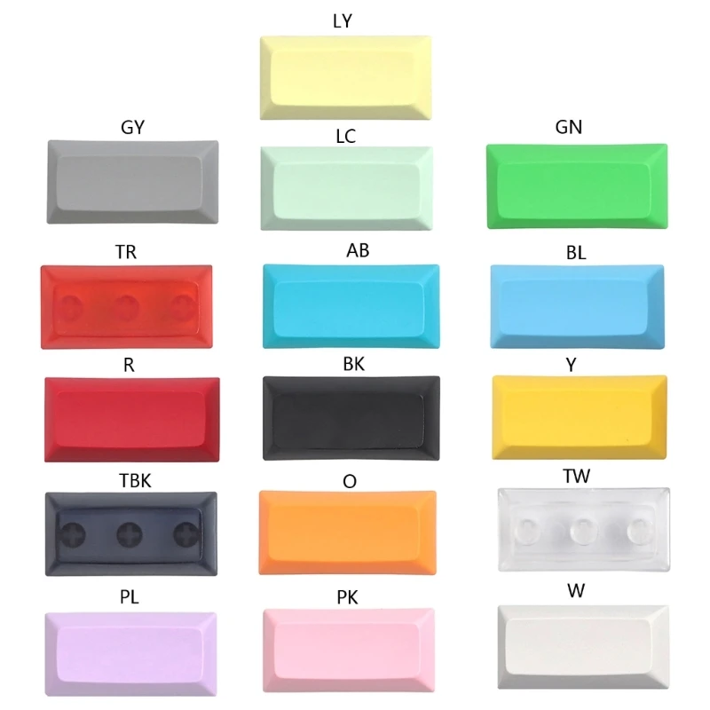 DSA Keycap Blanks Blank Personality Supplement 2U Keycaps 10 Pieces Matte Finish Multiple Colors Dropship