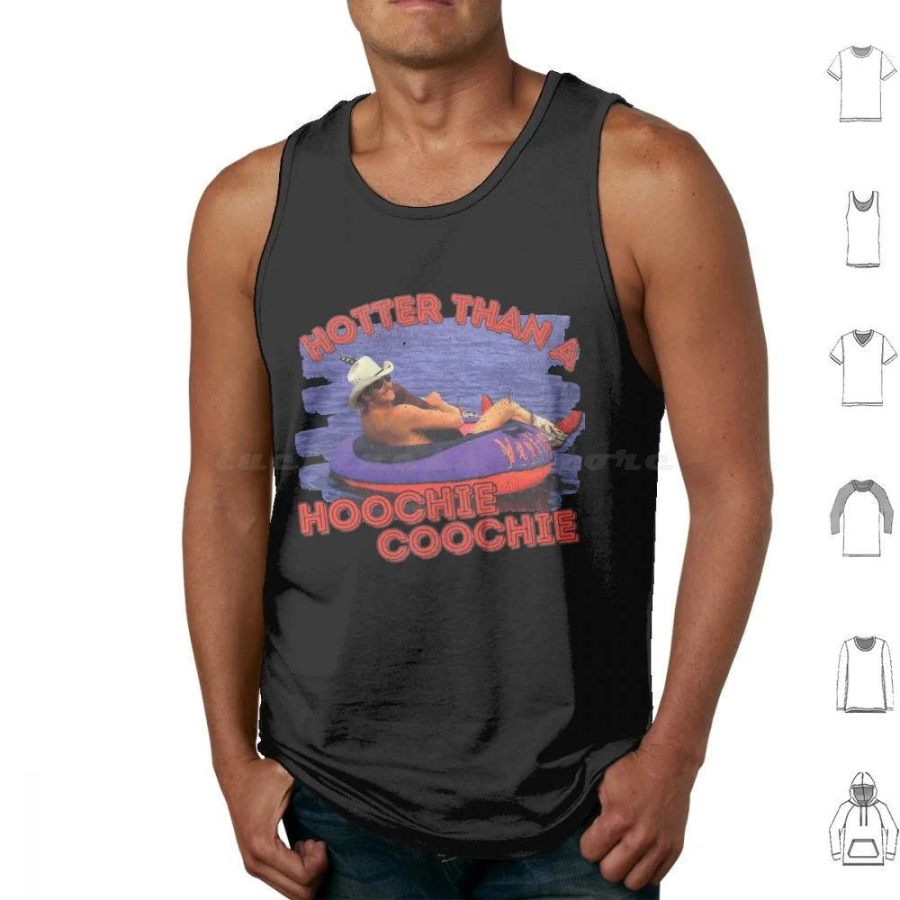 Hotter Than A Hoochie Coochie Crop Tee Women's Cropped Summer Vacation Tank Tops Vest Sleeveless Alan Jackson