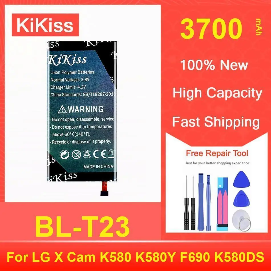 

Аккумулятор Kikiss 3700 мАч BL-T23 для LG X Cam K580 K580Y F690 K580DS