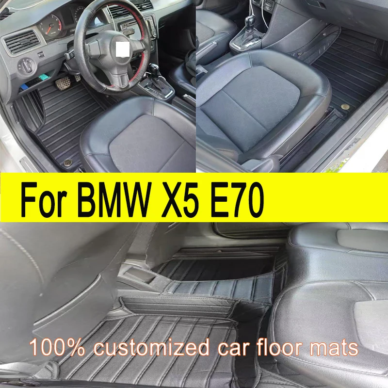 

Изготовленные на заказ автомобильные коврики для BMW X5 E70 2006 2007 2008 2009 2010 Авто Роскошные кожаные мужские и женские автомобильные коврики с полным покрытием
