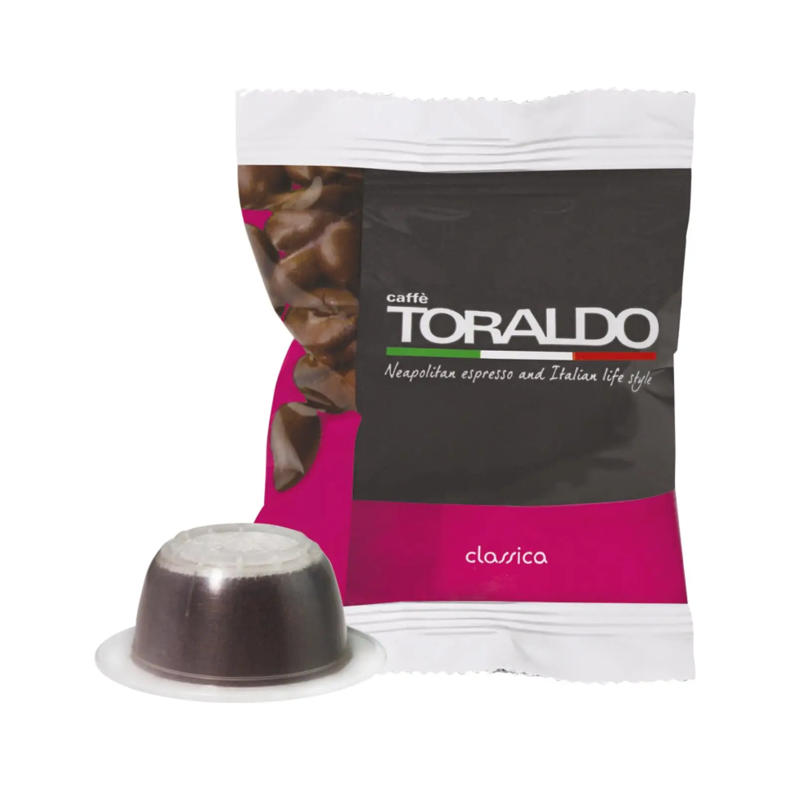 TORALDO KOFFIE |   Bialetti-compatibel * |   Koffie geselecteerd, geroosterd en geroosterd in Italië |   Excellence of Napolitaanse koffie (100 capsules, klassiek mengsel)