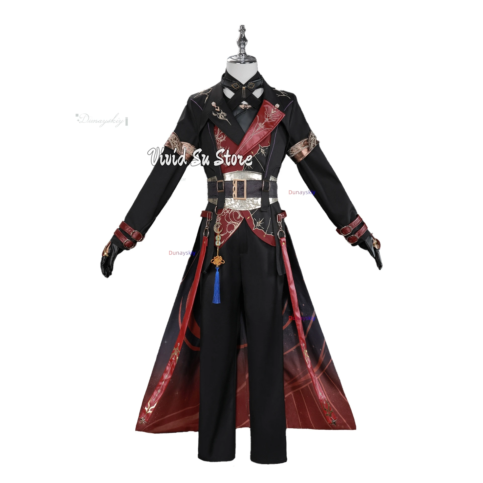 

Game Love And Deepspace Xavier Uniform Cosplay 코스프레 Light Hunt Black Men's Black Suit Game Clothing Halloween Party 코스프레