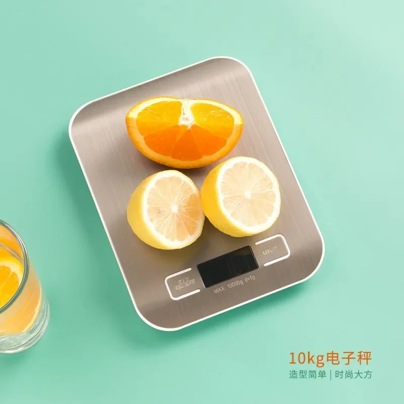 

Плоские кухонные весы из нержавеющей стали, весы для выпечки 10 кг, маленькие настольные коммерческие кухонные электронные весы для пищевых продуктов