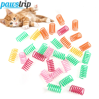 50PCs Interactive Cat Toy Cat Spring Toys for Cats Kitten Cat Funny Toys Colorful Coil Spiral Springs Cat Accessories