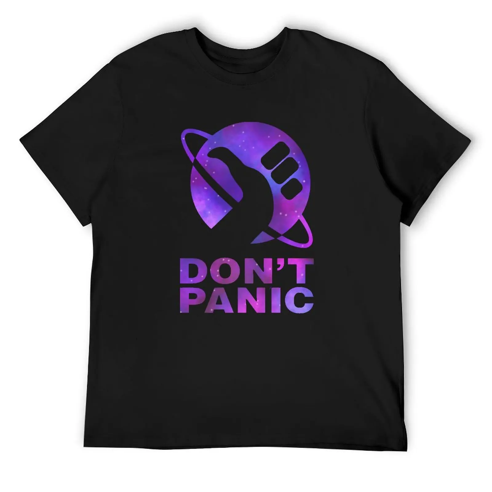 Don’t Panic Hitchhikers Quote T-Shirt cotton graphic tees for a boy outfits for men