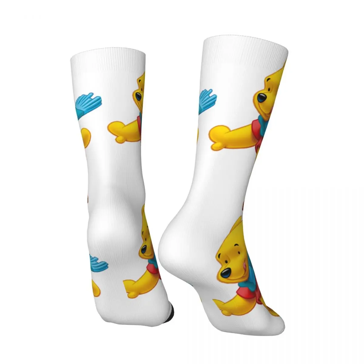 Crazy compression Anuncios And Piglet (2) Sock for Men Harajuku Disney Winnie The Pooh Seamless Pattern Crew Sock Casual