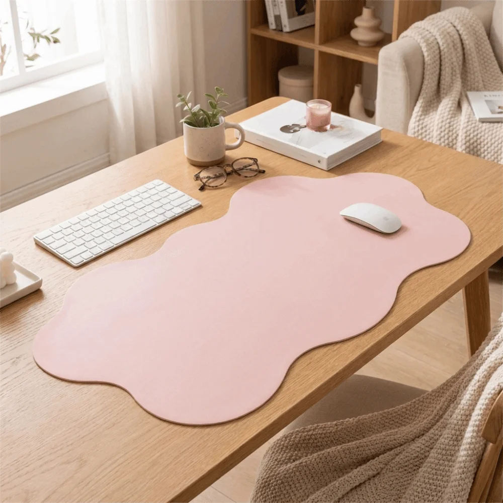 Smooth Surface Irregular Cloud Shaped Desk Pad Non-Slip Versatile Anti Slip Mouse Pad Absorbent Quick-Drying Placemat Gaming