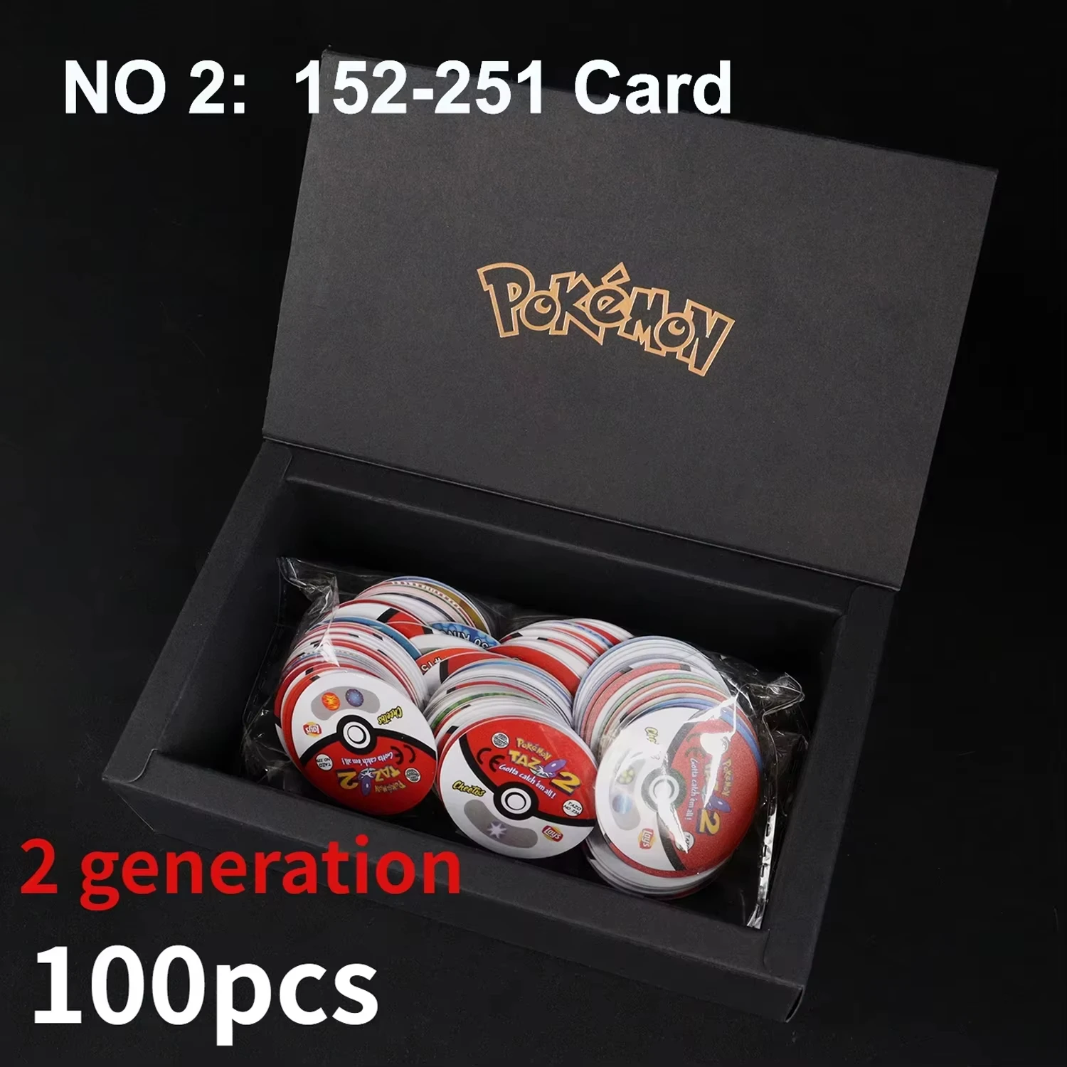Pokemones 1-3st Edition Tazos Album Card Book Box Plastic Pogs Round Stroke Pikachu Trainer ASH Collection Cheetos Chipitaps