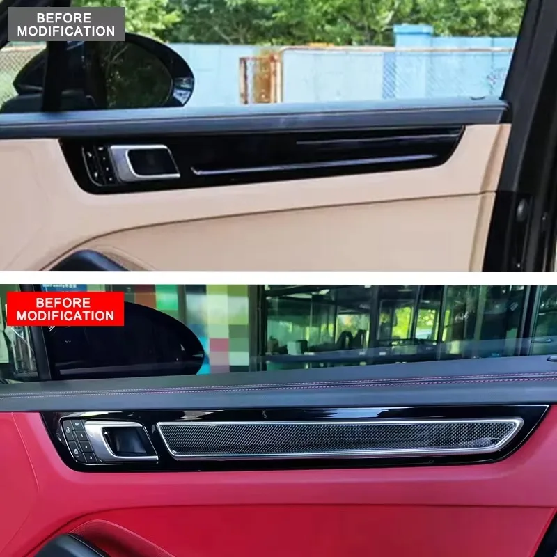 

9Y0 Car Modification Upgrade Carbon Fiber Interior Doors Carbon Fiber for Porsche 2018-2023 Cayenne