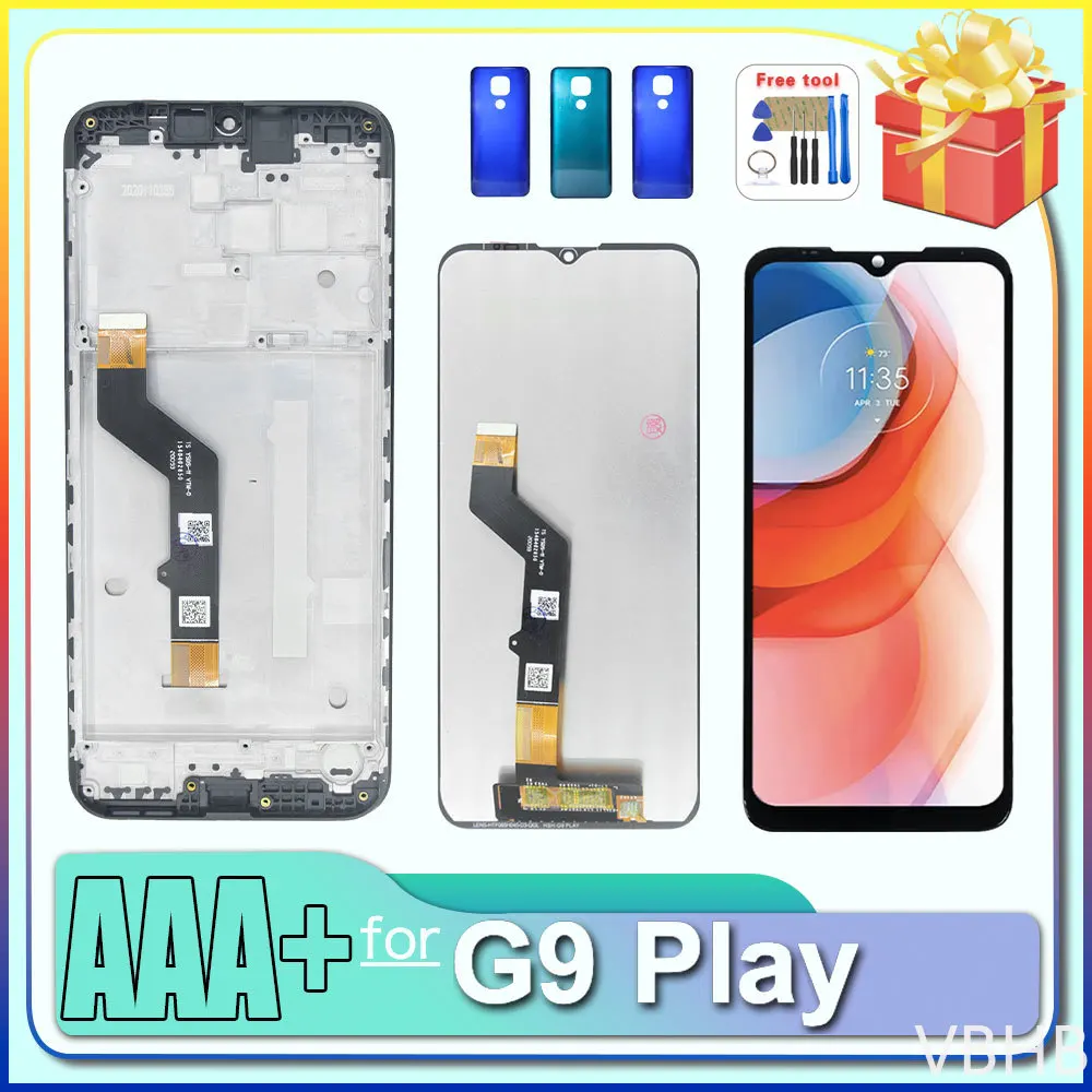 For Motorola Moto G9 Play LCD Display Touch Screen Digitizer Full Assembly Mobile Phone LCD Screen Replacement Repair Parts