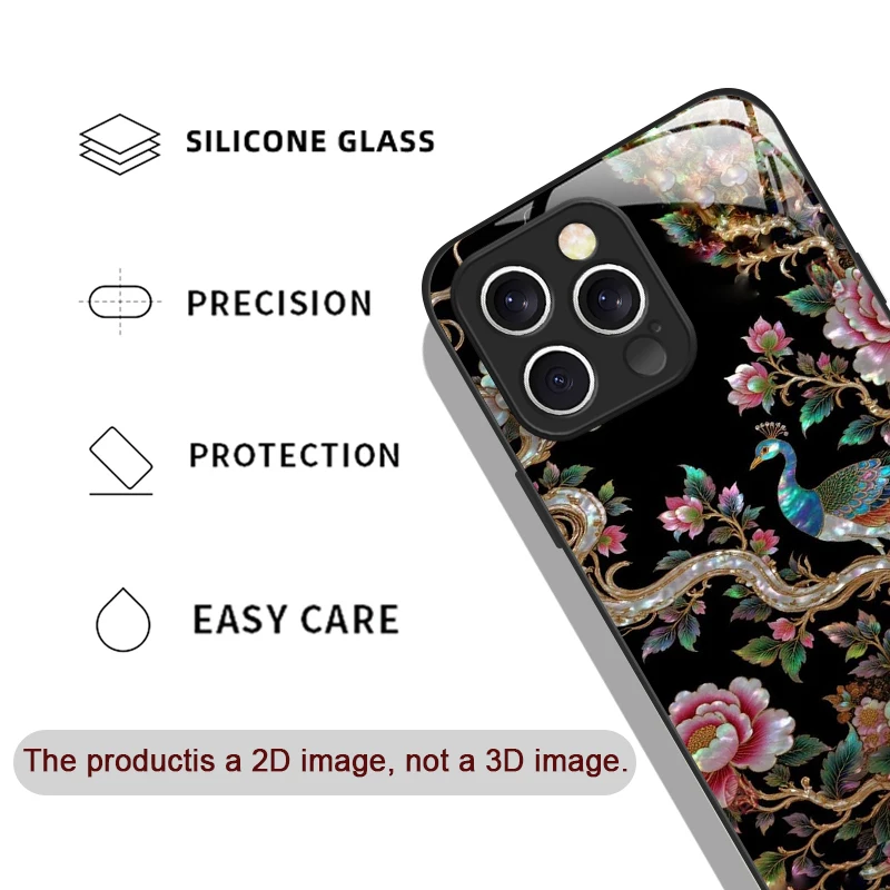 Stylish Horses Marble Texture Printed Tempered Glass Phone Case for IPhone 17 16 Pro Max 15 14 Plus 13 12 Mini 11 PRO MAX Cover