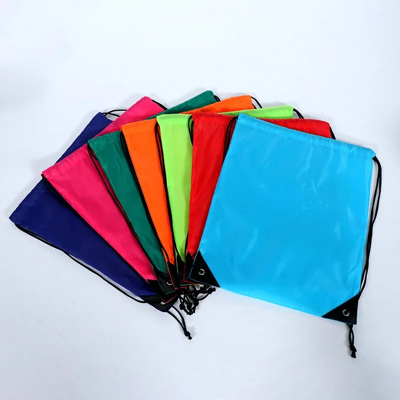 

10 pcs Waterproof Gym Bag Drawstring Sack Fitness Travel Outdoor Backpack DIY Daybag Shopping Bags Swimming Basketball Sport
