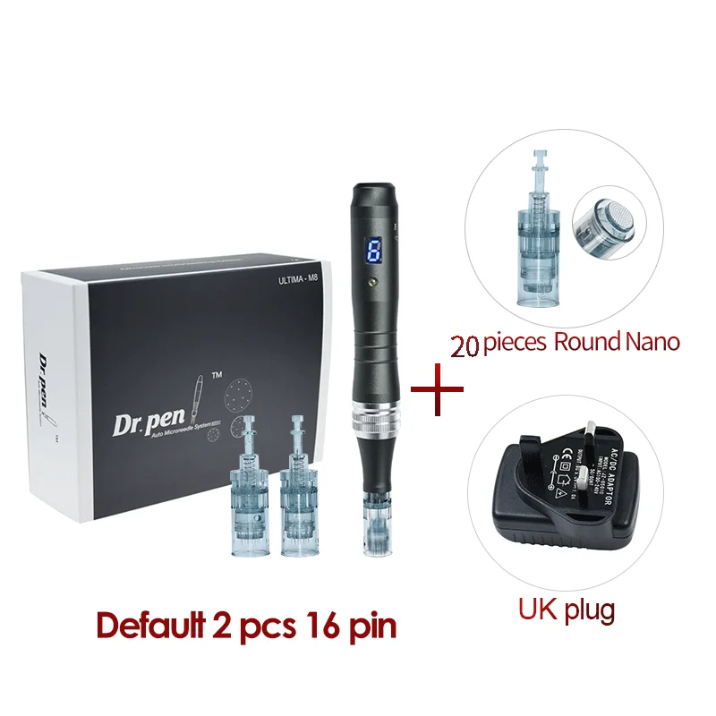 Dr pen Ultima M8 With 22 Cartridge Wireless MTS Derma Microneedle Pen Kit Professionals Use Beauty Machine Needle length 0.25 mm image 3