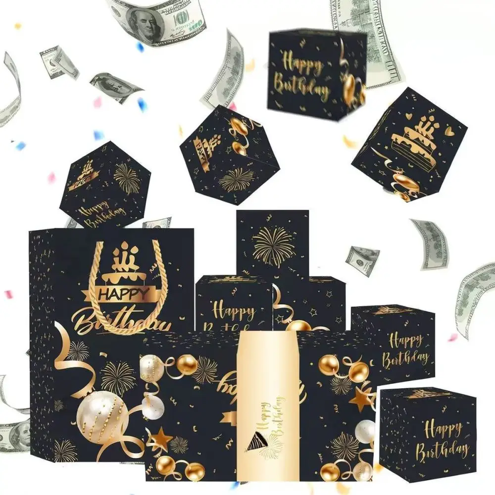 Creative Birthday Surprise Bounce Box Party Decoration Gift Case Interactive Cardboard Packaging For Festivals