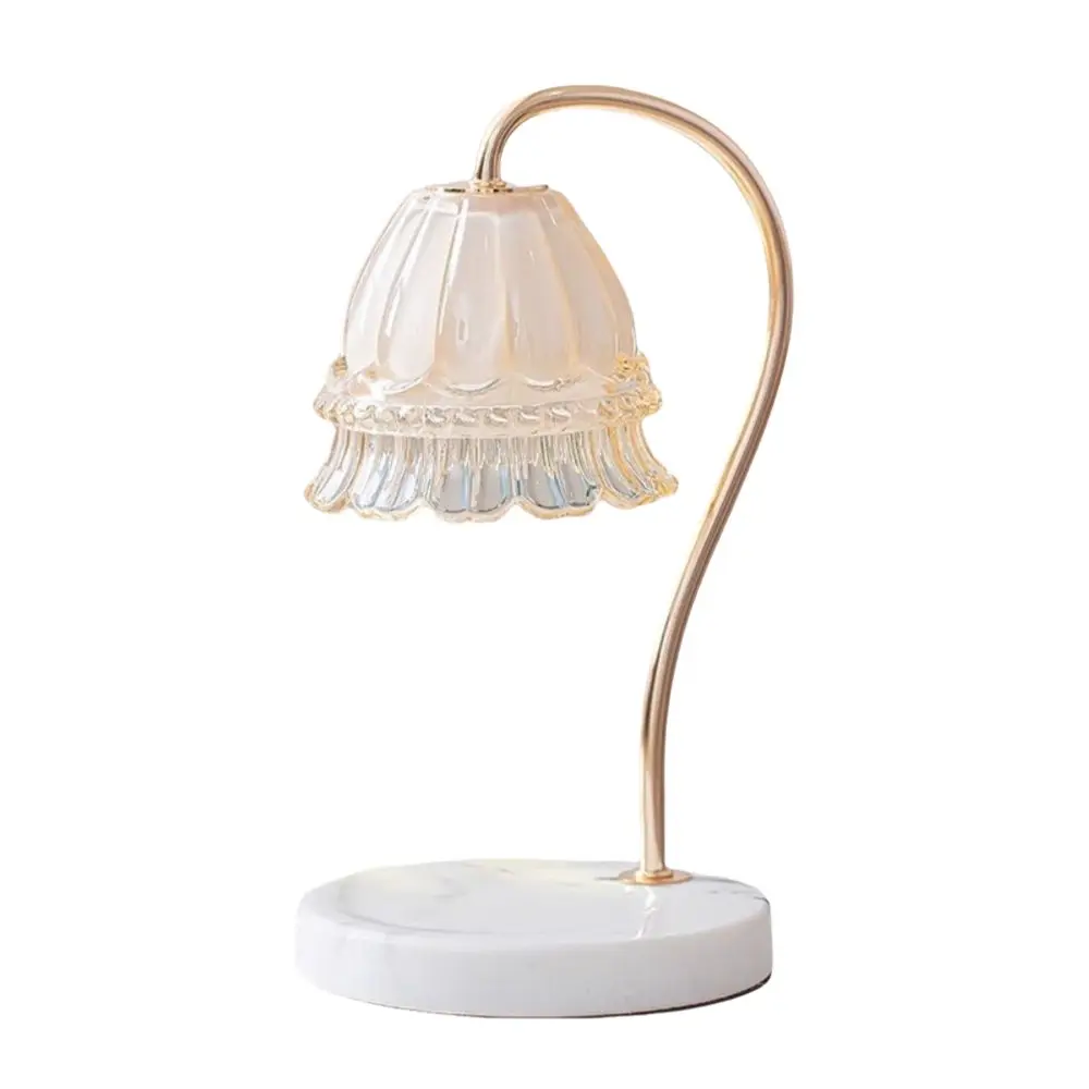 Diffusore di aromi Lampada a candela per aromaterapia Lampada da scrivania Lampada a candela temporizzata in marmo a tempo regolare Ruota la lampada di fusione della cera regalo