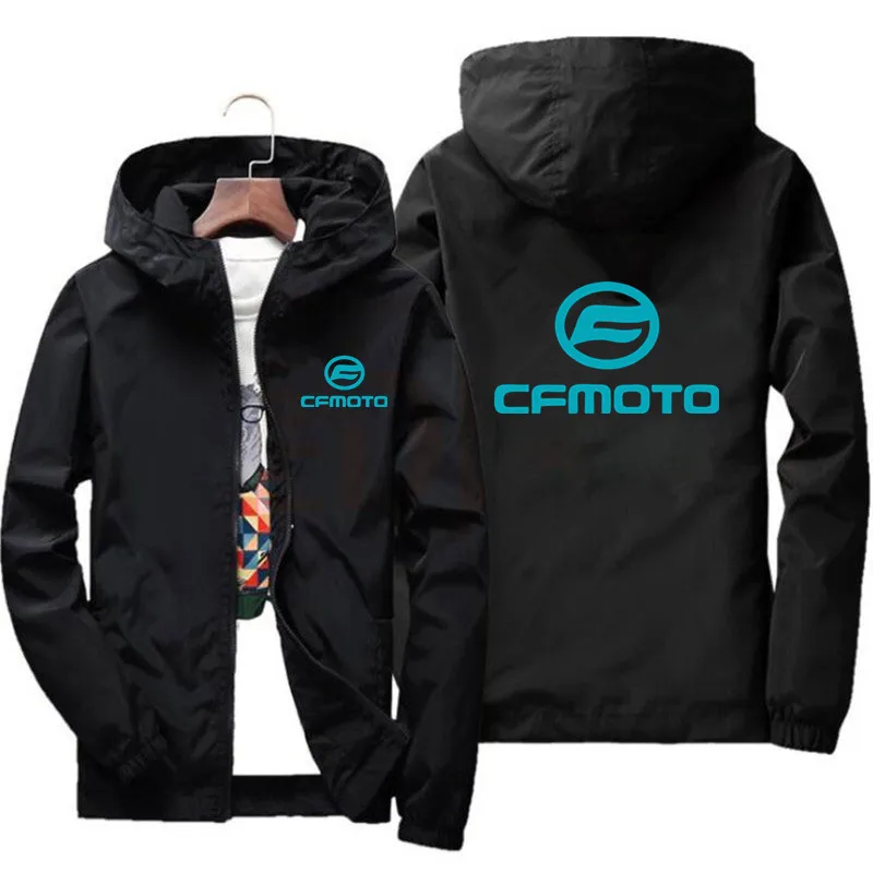 CFMOTO 2024ผู้ชายใหม่เสื้อแจ็กเก็ตชุดแข่งรถแขนยาวลำลองไล่ระดับสีเสื้อโค้ทกันน้ำพิมพ์ลายเสื้อใส่สบาย