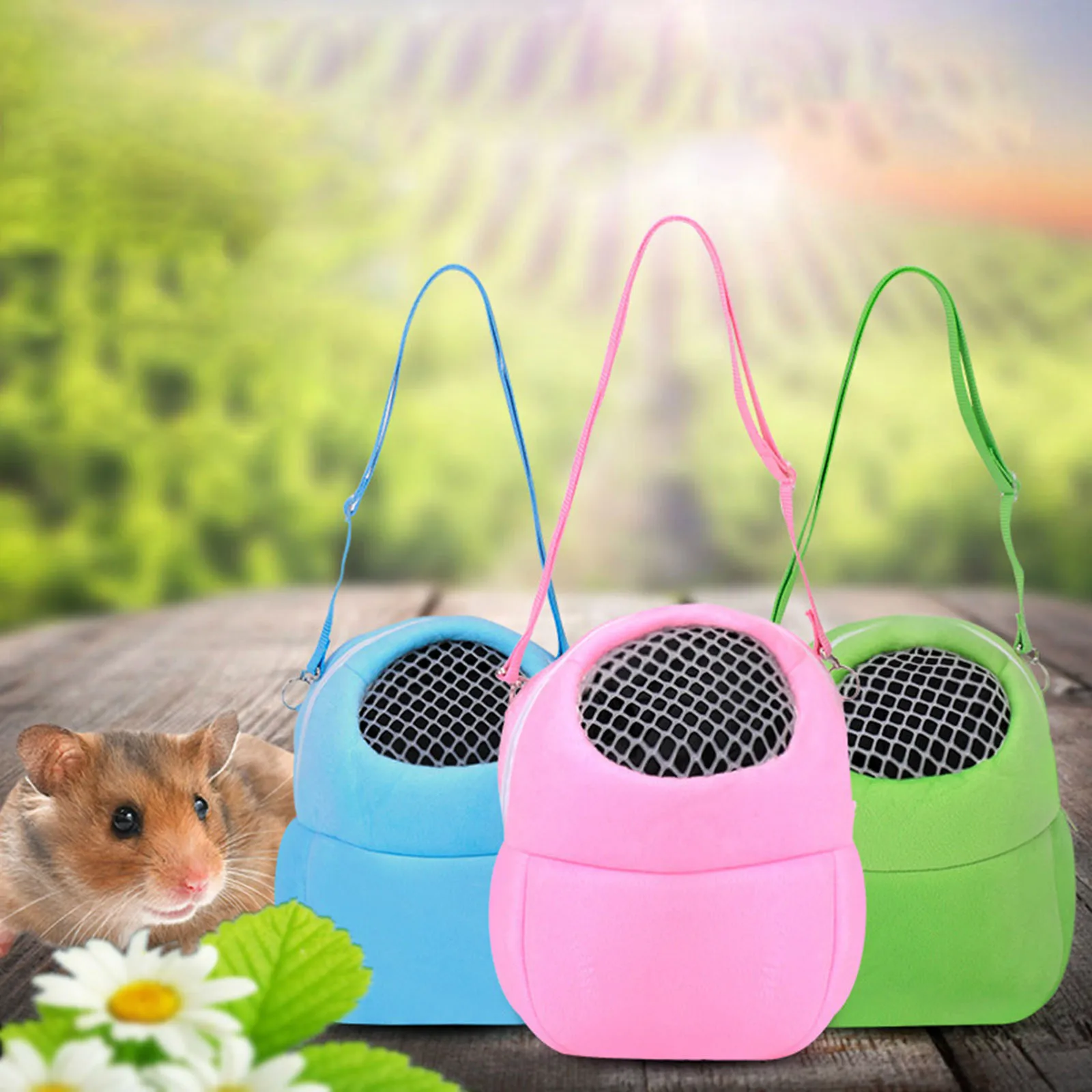 Hamsters Carrier Bag Portable Breathable Small Animals Transport Bag for Hedgehog Sugar GliderSquirre Guinea Pig Pet Supplies