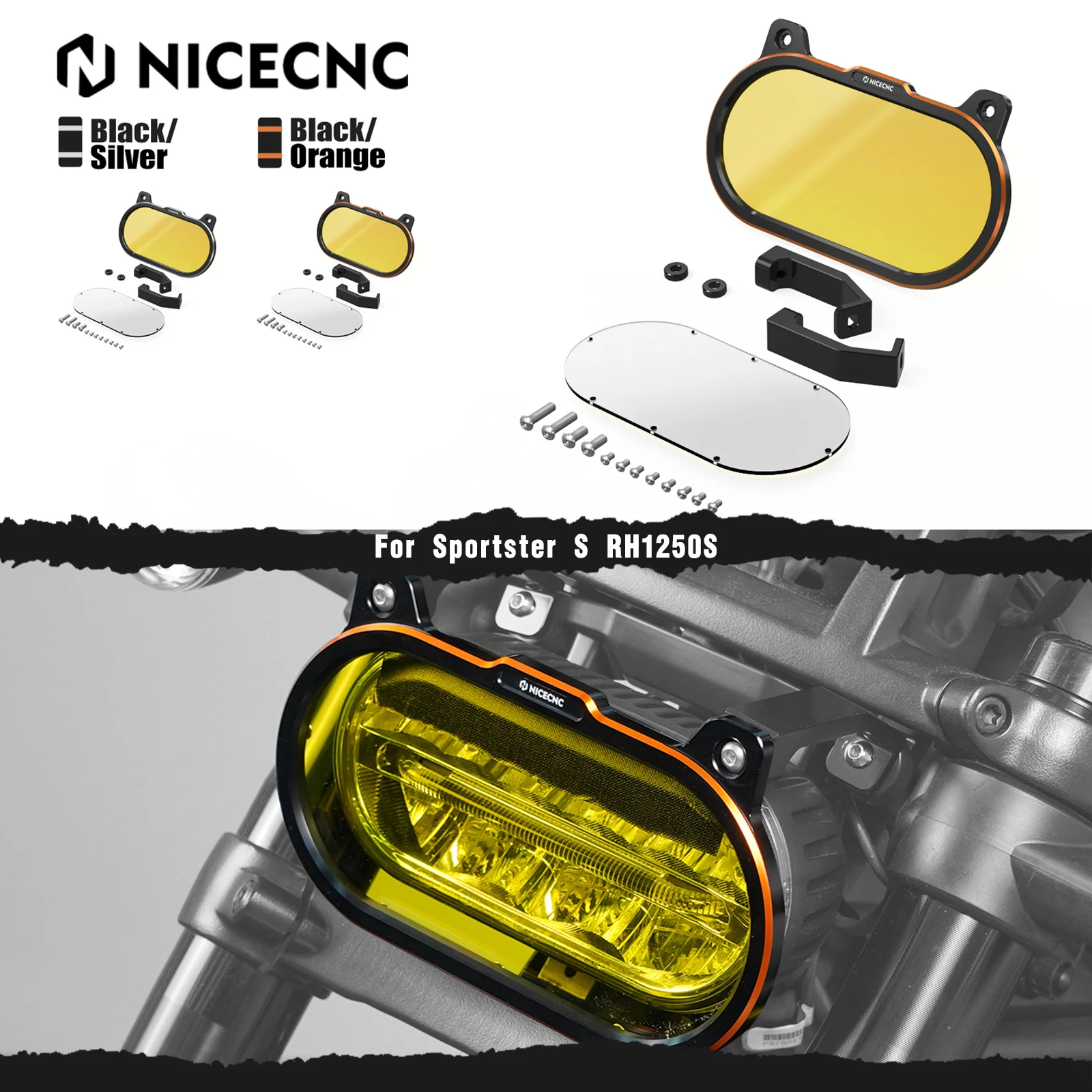 

For Harley Sportster S RH1250S 2021-2024 2023 Motorcycle Headlight Guard Cover Headlamp Protector RH 1250 S 2021 2022 2023 2024