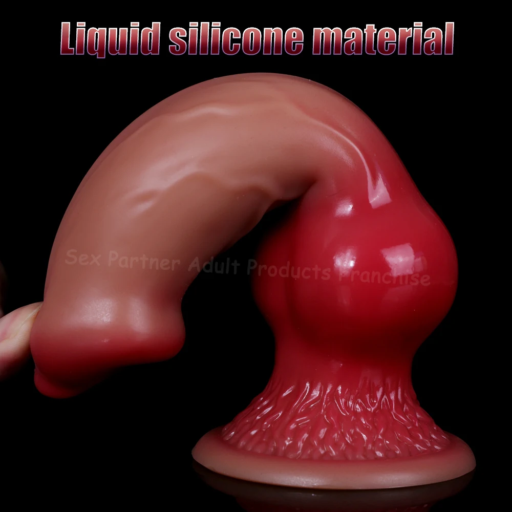 Silicone Big Dog Dildo Vagina Stimulate Penis Knot Huge Animal Dildo Anus Massage Sex Toys Flexible Butt Plug dilldo suction cup