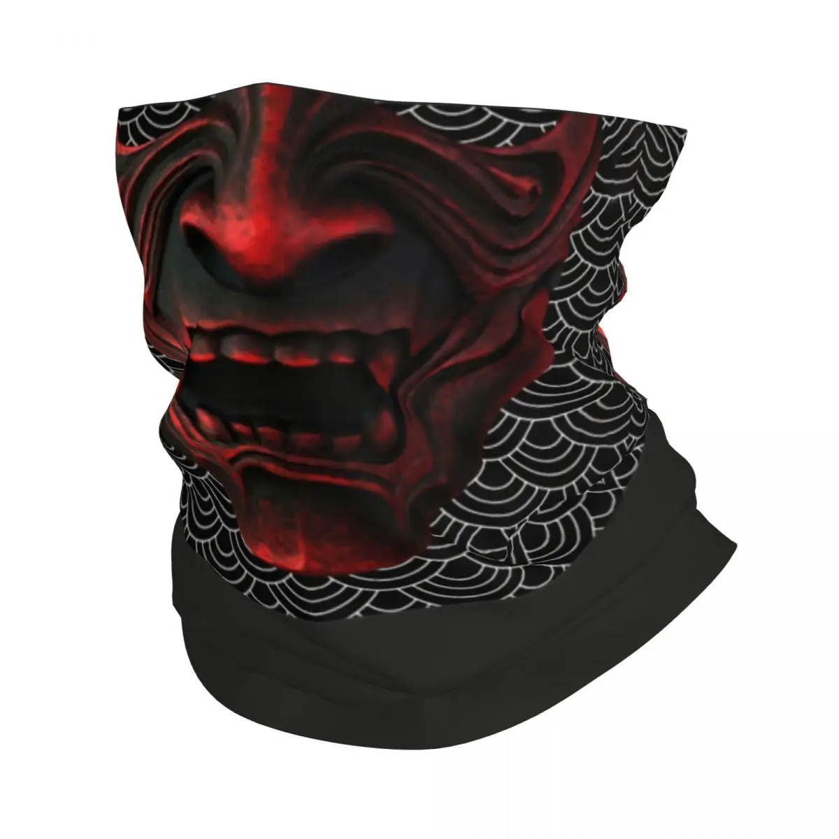 

Custom Fashion Samurai Warrior Oni Bandana Neck Warmer Women Men Winter Ski Scarf Gaiter Japanese Anime Armor Demon Face Cover