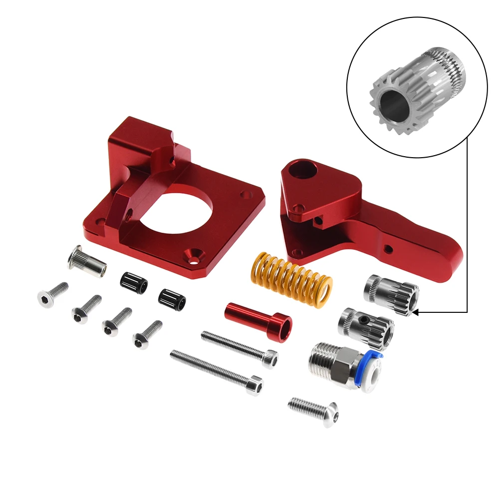 Dual Drive Extruder All Metal Double Gear Extruder Right Upgrade Kit for CR-10/ CR-10S/ CR-10S Pro/Ender 3/Anet A8 Anycubic Mega