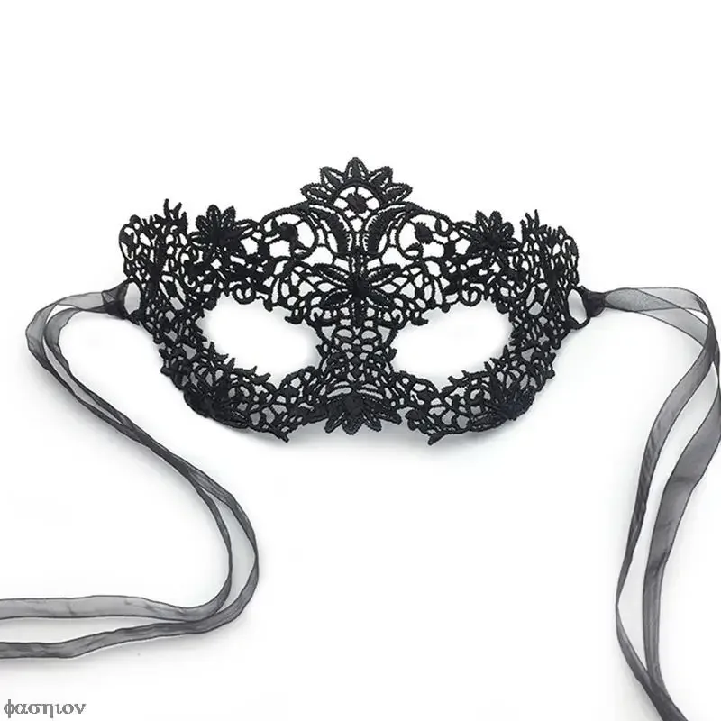  Unisex schwarze Maskerade Augenmasken Paar venezianische Cosplay Kostüm Halloween Karneval Tanz Abschlussball Party Kopfschmuck halbe Gesichtsmaske – Detail 19