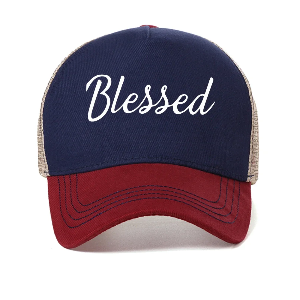 BLESSED Baseball Cap Summer Outdoor Adjustable net Hats summer adjustable cool Trucker Hats
