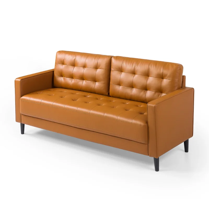 

Desert Fields Benton Cognac Faux Leather Sofa