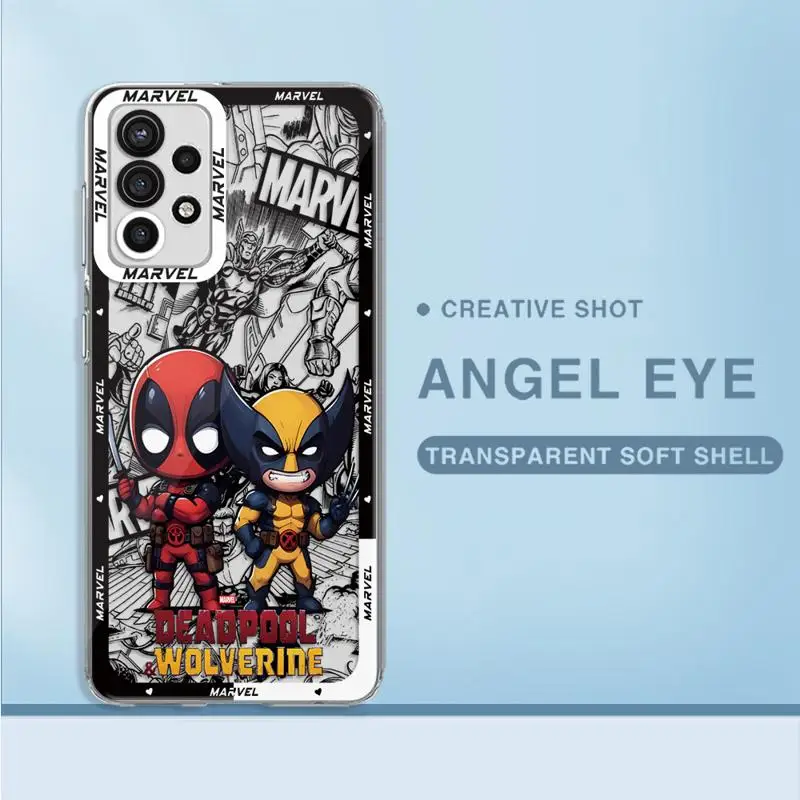 Marvel Deadpool And Wolverine Cartoon Phone Case for Honor X9a 5G X8b X8 4G X8a 90 Lite X8 X7b X9b Transparent Soft Cover