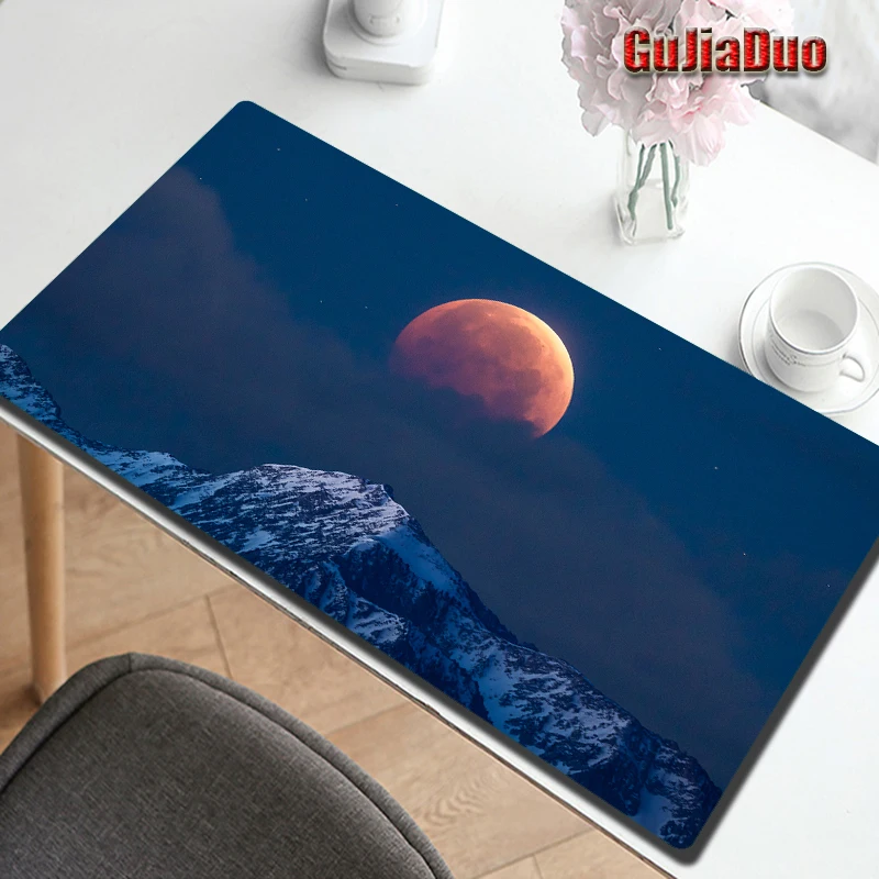 

GuJiaDuo Nature Art Mouse Pad Natural Rubber Waterproof Non-slip Notebook Keyboard Table Desk Mat XXL Mountain Mousepad Carpet