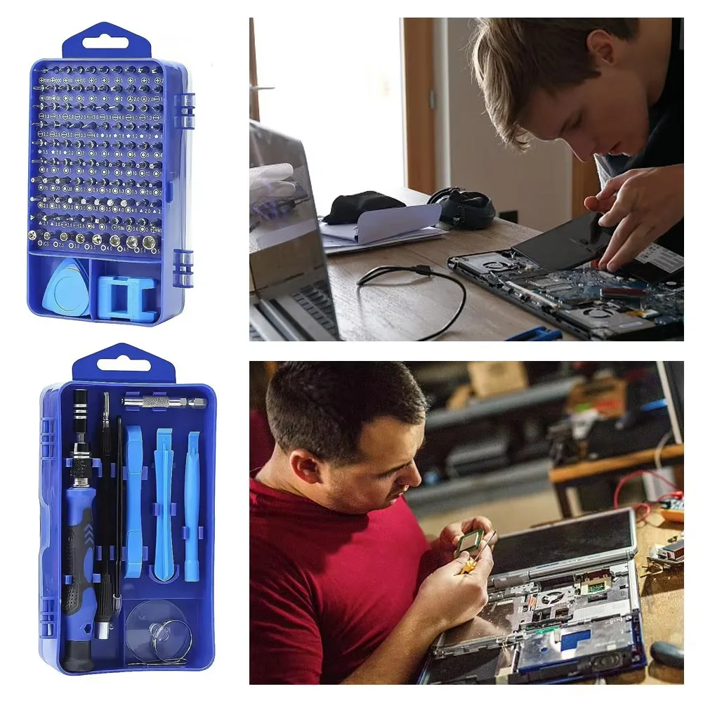 مجموعة مفكات براغي إلكترونية 115 في 1 أدوات مفك براغي دقيقة مفك براغي أدوات إصلاح مغناطيسية احترافية لإصلاح الكمبيوتر المحمول