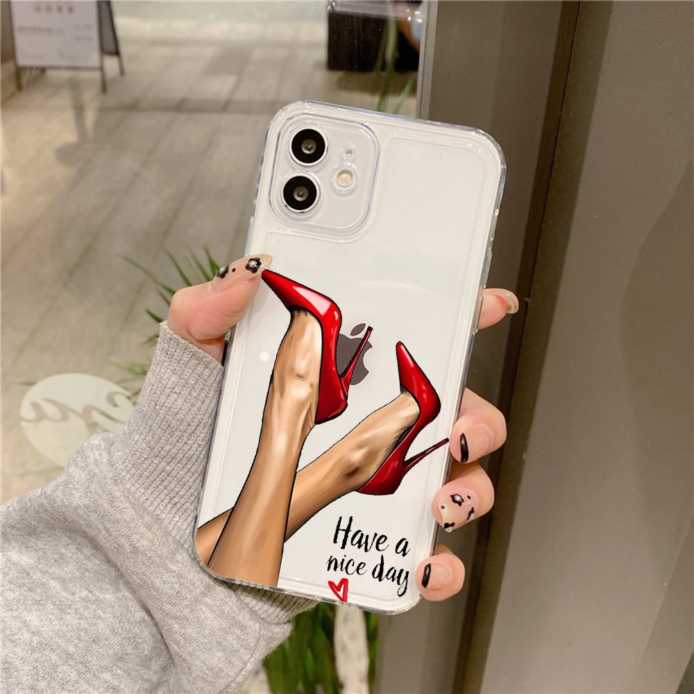 Funda de teléfono para chicas a la moda para iPhone 15, 14, 13, 12, 11 Pro Max, Funda para iPhone XR X XS Mini SE 7 8 Plus, Funda a prueba de golpes