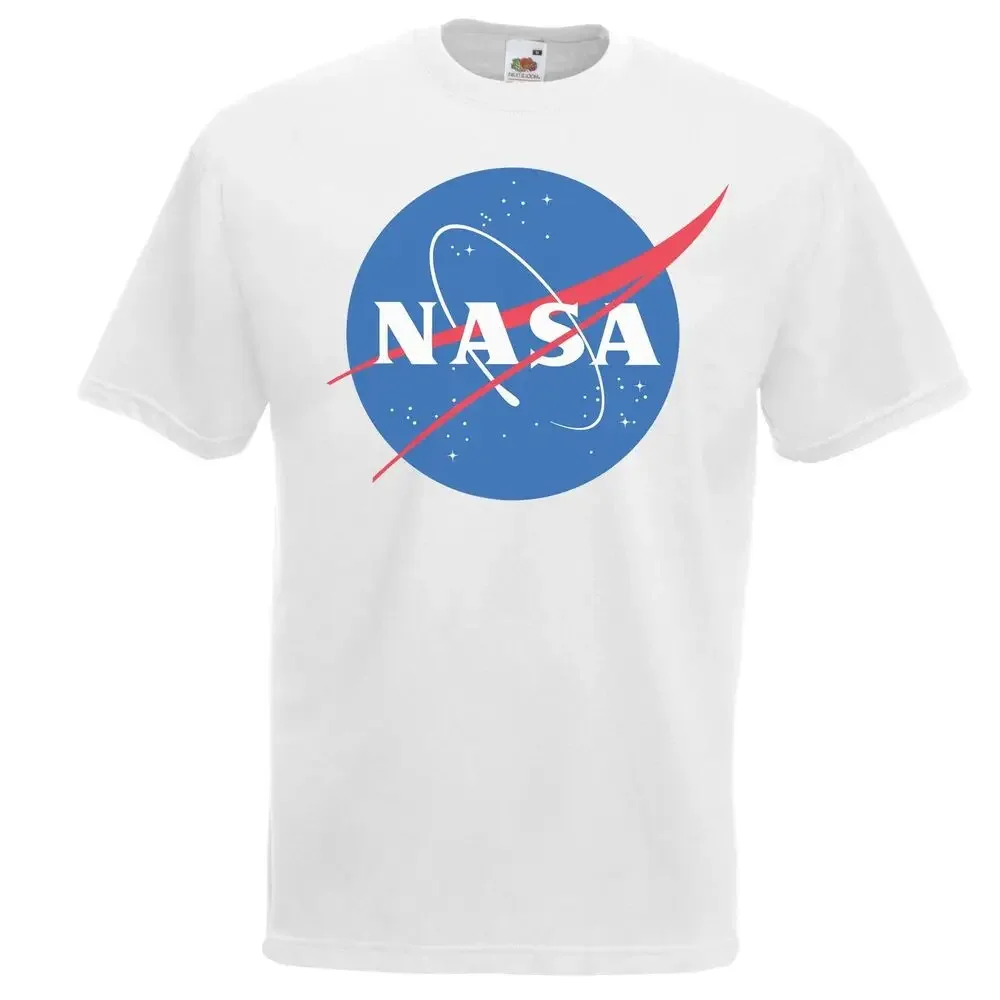 

Mens White NASA Space Program T-Shirt Science Geek Physics Tshirt Cotton Luxury brand vintage oversized